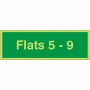 Glow in the dark Flats 5-9 wayfinding sign