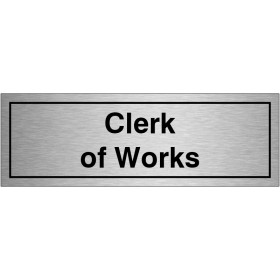 copy of Clerk Of Works Door Sign 300mm x 100mm