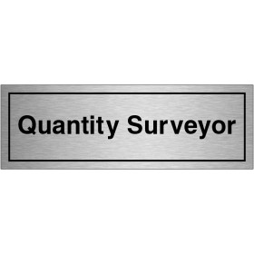 copy of Quantity Surveyor Door Sign 300mm x 100mm