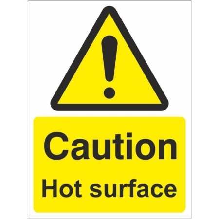 Caution Hot Surface Warning Sign
