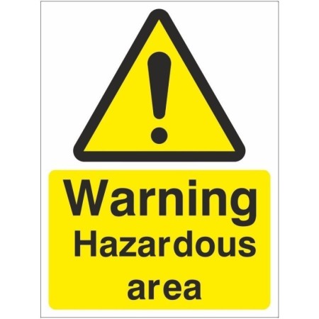 Warning Hazardous Area Sign with General Warning Symbol