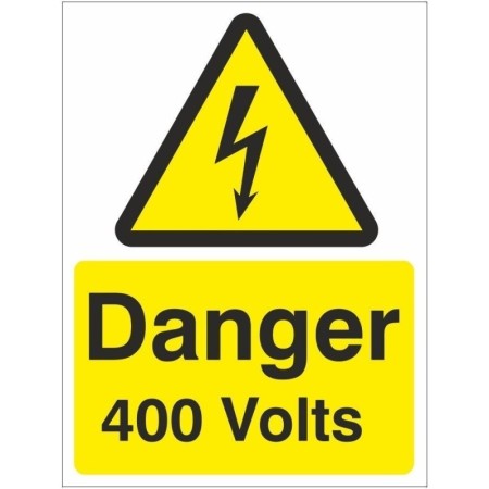 Danger 400 Volts Electrical Warning Sign