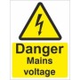 Danger Mains Voltage Electrical Warning Sign