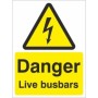 Danger Live Busbars Electrical Warning Sign