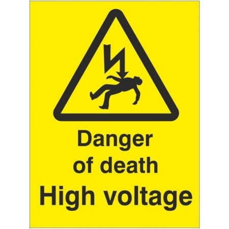 Danger Of Death High Voltage Electrical Hazard Sign