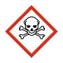 Toxic poison hazard skull and crossbones safety sign