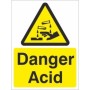 Danger Acid Corrosive Hazard Sign