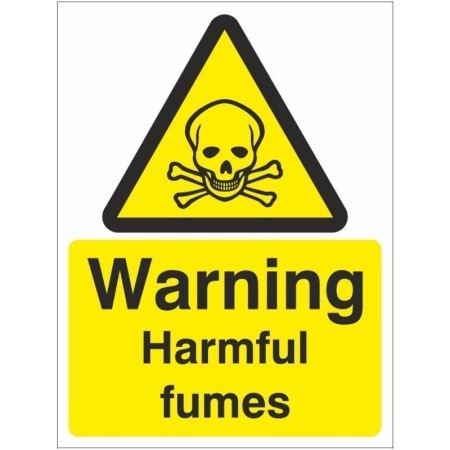 Warning Harmful Fumes Hazard Sign
