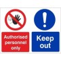 Authorised Personnel Only Keep Out Multi Message Sign
