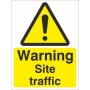 Warning Site Traffic safety sign with warning hazard symbol