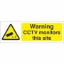 Warning CCTV Monitors This Site sign with CCTV camera symbol for commercial and industrial premises