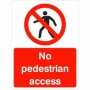 No Pedestrian Access Sign with red prohibition symbol