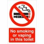 No smoking or vaping in this toilet prohibition sign