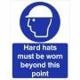 Hard Hats Must Be Worn Beyond This Point mandatory safety sign