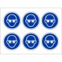 Wear eye protection mandatory labels with blue safety goggles symbol pack of 24