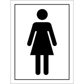 Ladies Symbol Toilet Sign