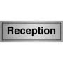 Brushed Aluminum Reception Door Sign