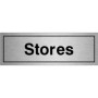 Brushed Aluminum Stores Door Sign