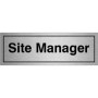 Brushed Aluminum Site Manager Door Sign