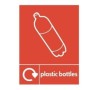 Plastic Bottles Recycling sign with plastic bottle recycling symbol