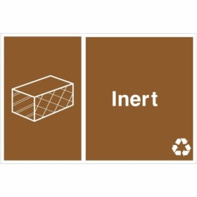 Inert recycling sign for designated inert waste recycling areas