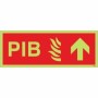 Glow in the dark Premises Information Box PIB Arrow Up safety sign