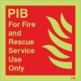 Glow in the dark Premises Information Box for fire and rescue service use only sign