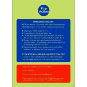 Glow in the dark stay indoors stay put fire action notice sign