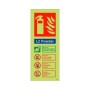 Glow in the dark L2 powder fire extinguisher identification safety sign