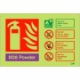 Glow in the dark M28 powder fire extinguisher ID sign