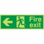Glow In The Dark Fire Exit Left Sign