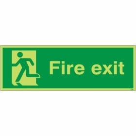 Glow In The Dark Final Exit Man Left Sign