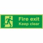 Glow In The Dark Final Fire Exit Keep Clear Sign