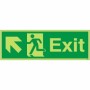 Glow In The Dark Exit Arrow Up Left Sign