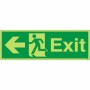 Glow In The Dark Exit Arrow Left Sign