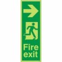 Glow In The Dark Fire Exit Arrow Right Sign