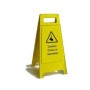 Caution crane in operation freestanding safety sign