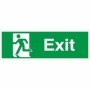 Exit Man Running Left Sign with green and white running man emergency exit symbol