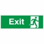 Exit Man Running Right Sign with green and white running man emergency exit symbol