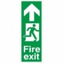 Fire Exit Arrow Up Sign with upward arrow and running person symbol