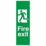 Fire Exit Running Man Left Sign with green and white emergency exit symbol