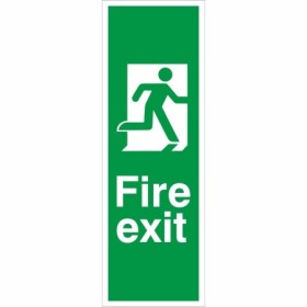 Fire Exit Running Man Right Sign with green and white emergency exit symbol