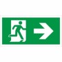 Fire Exit Symbol Only With Arrow Right Sign with running person and right arrow