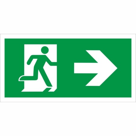 Fire Exit Symbol Only With Arrow Right Sign with running person and right arrow