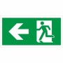 Fire Exit Symbol Only With Arrow Left Sign with running person and left arrow