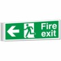 Fire Exit Arrow Left Corridor Sign with left arrow and running man symbol