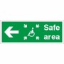 Safe Area Left Refuge emergency safety sign