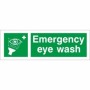 Green and white Emergency Eye Wash First Aid Sign