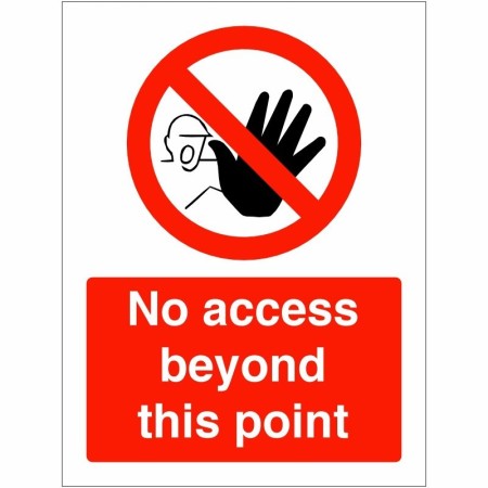 No Access Beyond This Point Sign with red prohibition symbol