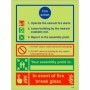  Photoluminescent writable fire action sign with assembly point and break glass instruction